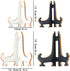 KALAIEN 5" Easel Display Stand Plastic Easels Decorative Plate Holders Picture Frame Stand White Gold (6 Pack) (white 5inch)...