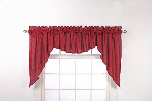 Renaissance Home Fashion Stylemaster Emery 3-Piece Lined Swag Set, 116-Inch by 36-Inch, Burgundy...