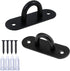 Stainless Steel Heavy Duty Ceiling Hooks with Screws and Plastic Anchors, Wall Mount Pad Eye Plate Top Hook Hanging Hardware for Yoga Hammock Swin...