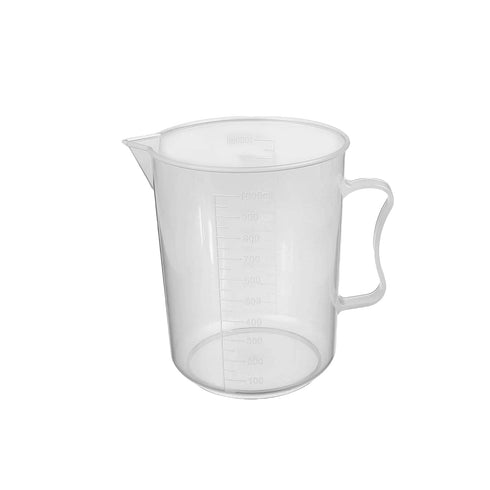 Othmro Measuring Cup 1000ml pp Plastic Graduated Beaker Clear with Handle for Lab Kitchen Liquids 1pcs...
