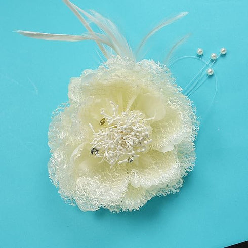 Expo International Vintage Floral Brooch Hair Accessory, White...