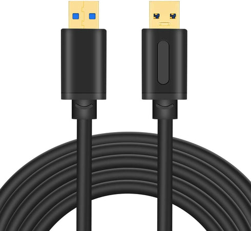 Tan QY USB 3.0 A to A Male Cable 6Ft, USB Male to Male Cable Double End USB Cord Compatible with Hard Drive Enclosures, DVD Player, Laptop(6Ft)...