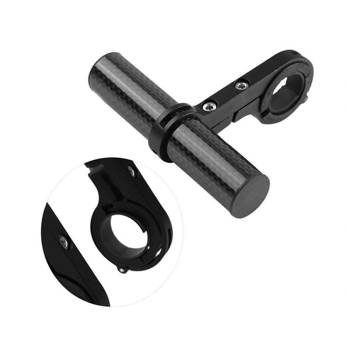 VGEBY Handlebar Extender, Aluminum Alloy Handlebar Extension Bracket Bike Lamp Phone Holder Rack (Black 10cm Carbon Tube) Bike Handlebar Extender ...