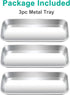 3pcs Metal Tray, Stainless Steel Tray for Tattoo Supplies, Resin, Bathroom, Lab Instrument...