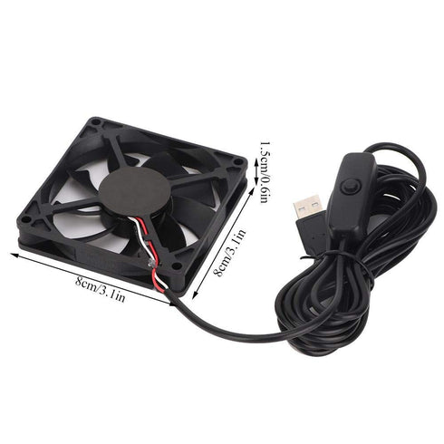 Aquarium Cooling Fan, USB Switch Aquarium Fish Tank Temperature Control Cooling Mute Fan Mini Aquarium Chiller Heat Dissipation Fan, Fish Tank Aqu...