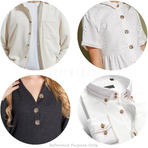 CRAFTMEMORE Tortoiseshell Resin Buttons 4 Holes Button for Garment Sewing Men's Suit DIY Crafts TG47 (25mm Black, 12pcs)...