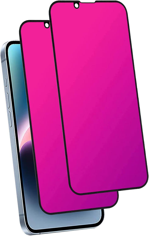 Compatible with iPhone 13 Pro Max and Compatible with iPhone 14 Plus Privacy Screen Protector mirror Tempered Glass Anti-Spy Gradient colorful Ant...