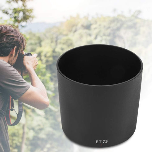 Camera Lens Hood for Canon,ET-73 Plastic Black Camera Mount Lens Hood Fit for Canon EF 100mm f/2.8L Macro is USM Lens,Lens Hood...