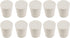 10 Pcs 4# White Solid Rubber Stoppers Tapered Lab Plugs, Dia. 26mm x Dia. 19mm - Height 28mm...