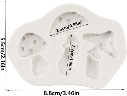 Mushroom Chocolate Mold Mushroom Silicone Mold Vegetable Fondant Molds For Cake Decoration Cupcake Topper Chocolate Cupcake Topper Candy Polymer C...