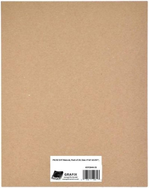 Grafix Medium Weight Chipboard – 4"x6", Natural Acid-Free 0.057” Sheets, Create Three-Dimensional Embellishments for Cards, Papercrafts, Mixed Med...