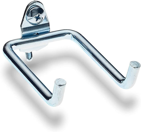 Triton Products Double Rod Pegboard Hooks, 2 3/4", Silver, 10 Pack...