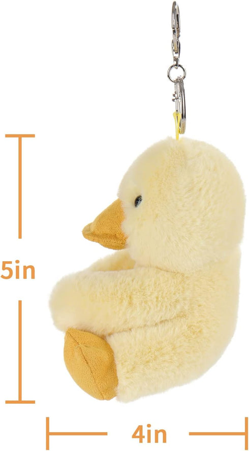 Apricot Lamb Cute Toys Plush Yellow Duck Stuffed Animal Soft Keychain for Kids Bag, Purse, Backpack, Handbag (5 Inches)...