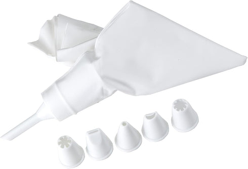 Chef Craft Select Plastic 6-Tip Cake Decorating Kit, 6 piece set, White...