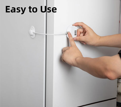Refrigerator Lock Strong Adhesive Combination Fridge Door Lock with Code, Child Proof Freezer Cooler Door Lock, Child Baby Safety File Drawer Lock...