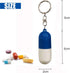 2 Pack Pill Case Keychain Portable Mini Pill Boxes Medicine Vitamin Holder case for Outdoor Travel Camping First Aid Pills Organizer...