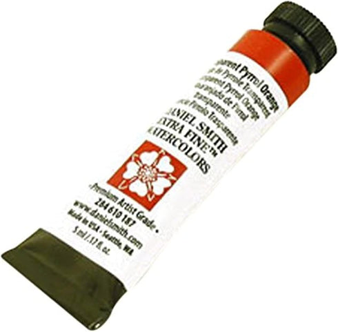 Daniel Smith Extra Fine Watercolor Paint, 5ml Tube, Transparent Pyrrol Orange, 284610187, 0.17 Fl Oz (Pack of 1)...