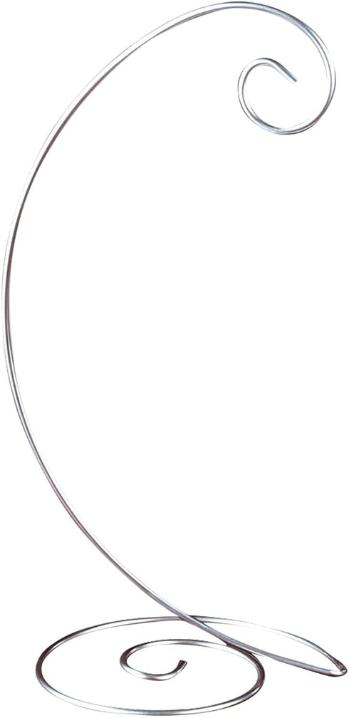 TRIPAR 13” Silver Spiral Bottom Ornament Display Stand for Home, Wedding Decoration, Holidays...