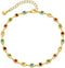 Gold Anklets for Women, Colored Small Zircon Summer Fashion Simple Titanium Steel Foot Chain Jewelry...
