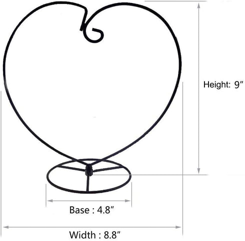 Archi Heart-Shaped Ornament Display Stand Iron Pothook Stand for Hanging Glass Terrarium (Heart-1)...