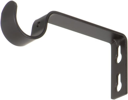 Ivilon Fixed Brackets for Curtain Rods - for 7/8 or 1 Inch Rods. Set of 2 - Antique Black...