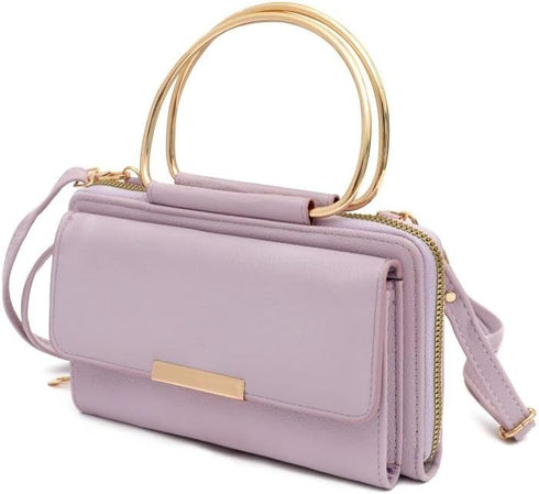 EVVE Small Top Handle Wristlet Clutch Purse,Trendy Crossbody Cell Phone Wallet Purse For Women...