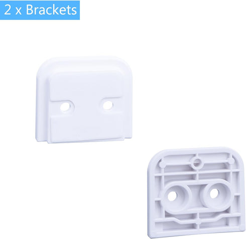 Stair Dog Gate Replacement Parts Kits, Stairway Baby Gate Parts for Retractable Gate Mesh Baby Gate, Adjustable Full Set Wall Mounting Kit with Br...