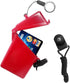 Sport Waterproof ID Card Badge Holder Case with Lanyard Cover Multiple Credit Cards, Registration, ins Card Heavy Duty Durable Locker Dry Box (Red...