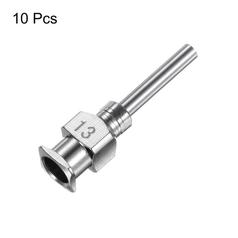 10pcs 14Gauge Stainless Steel Dispensing Needles, 1/2" All Metal Glue Needle Tube Blunt Tips Luer Lock for Thick Liquids, Ink, Glue, Lab Use...
