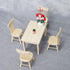 Toddmomy 1 Set Doll Furniture Miniature Furniture Decorative 1/12 Scale Miniature Table Chair Set for Dollhouse Kitchen Food Decoration Accessorie...