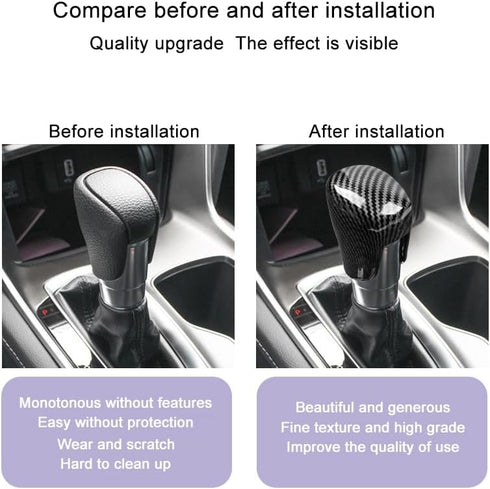 Gear Shift Knob Cover Automatic Transmission CVT Boots Change Lever Decoration for Honda Civic 2022-2023, CRV-2023, HR-V 2023, Accord 2018-2023 -C...