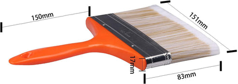 Large Paint Brush 6 Inch, Soft Tip Paint Brushes for Walls, Brush for Painting, Quick Decking, Fence, Walls and Furniture Paint Application for Pa...
