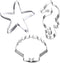 Winrase® Set of 3 DIY Stainless Steel Starfish Hippocampus Shell Shape Cookie Cutter Fondant Cutter...