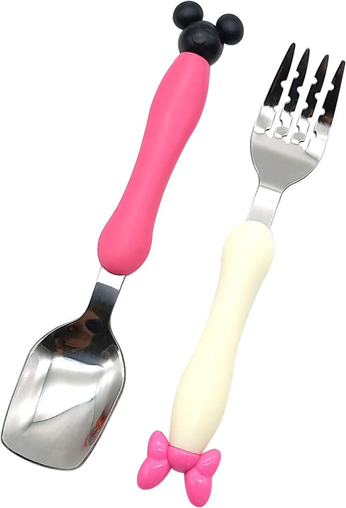 Children Spoon Fork Set Baby Feeding Spoon Stainless Steel Kids Eating Utensils Toddler Baby Flatware Accessories...