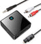 Isobel Bluetooth 5.0 Transmitter Receiver (Optical, 3.5mm AUX, RCA), Low Latency Wireless Audio Adapter Rechargeable Bluetooth AUX Adapter for TV ...