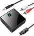 Isobel Bluetooth 5.0 Transmitter Receiver (Optical, 3.5mm AUX, RCA), Low Latency Wireless Audio Adapter Rechargeable Bluetooth AUX Adapter for TV ...