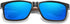 KINGSEVEN Design Wood Polarized Rectangular Sunglasses for Men, Walnut Wooden Frame Mirrored Glasses for Driving W5508...