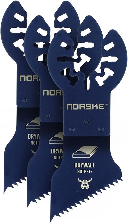 Norske Tools NOTP285 Drywall Cutting Blade (3/Pack), Oscillating Tool Accessories | Oscillating Saw Blades,Black...