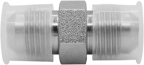 (4-PACK) 2403-06-06 Hydraulic Hose Adapter Fitting 3/8" Male JIC 37° Flare (9/16"-18UNF) × 3/8" Male JIC 37° Flare (9/16"-18UNF) SAE Straight Pipe...