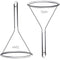 75mm Glass Funnel, Short Stem, Borosilicate Glass, Heavy Wall, Karter Scientific 213V11 (Pack of 2)...