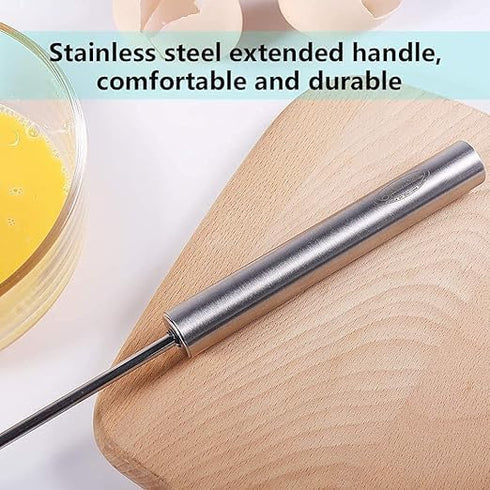 Power Free Hand Press Stainless Steel Egg Beater/Lassi/Butter Milk Maker/Mixer Hand Blender/Rawai, Frother, Stirring Hand Press Blender Pack of 1...