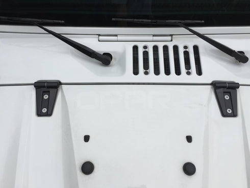 Hooke Road Black Hood Hinge Cover for 2007-2018 Jeep JK Wrangler & Unlimited - Pack of 2...