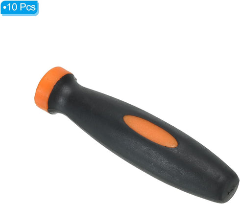 PATIKIL 2.4 Inch Rubber File Handle, 10 Pack File Cutting Tool File Round Handle Replacement Accessories for 0.2" Diameter Round Handle File, Oran...