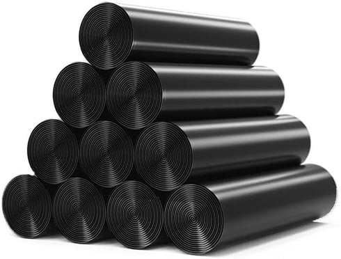 Garbage Bags 2.6 Gallon Flat Top Thickened Elastic Trash Bags 3 Gallon for Bathroom, Bedroom, Kitchen, Office and Living Room Black (120 Count)...