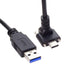 JSER Down Up Angled USB 3.1 Type-C Dual Screw Locking to Standard USB3.0 Data Cable 90 Degree Compatible for Camera...