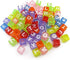 1000pcs Mixed Acrylic Letter/Alphabet “A-Z”Cube Beads for DIY Craft (Transparent Multicolor 6x6x6mm)...