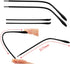 2 Pairs TR Material Eyeglasses Replacement Accessories Ear Anti-Slip Holder Long Temple Tips Ear Pads Tube Eyewear Retainers Replacement Tips for ...