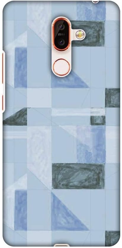 AMZER Slim Fit Handcrafted Designer Printed Snap On Hard Shell Case Back Cover with Screen Cleaning Kit Skin for Nokia 7 Plus - Crystal Blue HD Co...