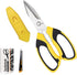 Utility Scissors Heavy Duty, Ultra Sharp Blade Shears with Protective Case, Multipurpose Stainless Steel Scissors For Cutting Cardboard, Fabric, C...
