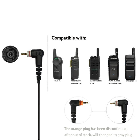 Ear Bud Earphone Headset PTT Mic Earpiece for Motorola DLR110 SL300 SL8550e SL1600 SL2600 SL3500E SL7000E TLK100 Radio......